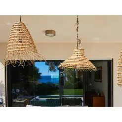 Suspension Extérieure GAIA CABLE (Abat Jour + CABLE E27 5 M ) - Ø 60 X H 44 Cm - LUMISKY - Beige 7 Suspension Extérieure GAIA CABLE (Abat Jour + CABLE E27 5 M ) - Ø 60 X H 44 Cm - LUMISKY - Beige -Lumisky Soldes Magasin 54338059 4