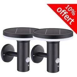 LUMISKY Lot De 2 Balises Solaires Murales Avec Capteur THY WALL