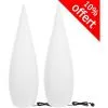 LUMISKY Lot De 2 Cyprès Lumineux Blanc CLASSY W 120 Cm