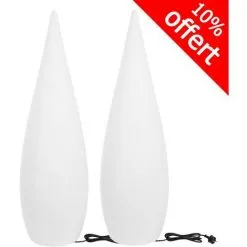 Lumisky Soldes Magasin 12 LUMISKY Lot De 2 Cyprès Lumineux Blanc CLASSY W 120 Cm