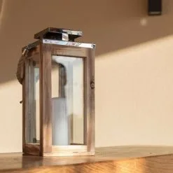 LUMISKY Lot De 2 Lanternes Lumineuses En Bois Solaires OAKY 6 LUMISKY Lot De 2 Lanternes Lumineuses En Bois Solaires OAKY -Lumisky Soldes Magasin 57127236 3