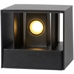 LUMISKY Applique Murale Extérieur VALY Noir Aluminium H9,3CM - Noir