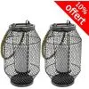 LUMISKY Lot De 2 Lanternes Lumineuses Solaires GRID