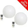 LUMISKY Lot De 2 Boules Lumineuses Multicolores Rechargeable BOBBY C Ø30 Cm