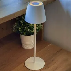 LUMISKY Lampe De Table Sans Fil LED KELLY RGB Blanc Aluminium H39CM - Blanc -Lumisky Soldes Magasin 68306365 4