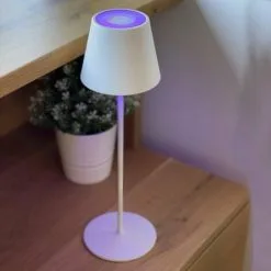 LUMISKY Lampe De Table Sans Fil LED KELLY RGB Blanc Aluminium H39CM - Blanc -Lumisky Soldes Magasin 68306365 5